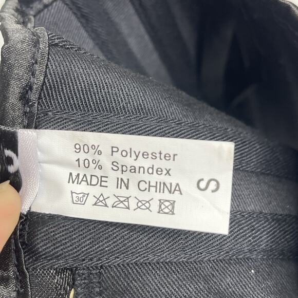 CHARMIAN Women's Classic Black Satin Corset Floral Witchy Steampunk Whimsigoth S - Picture 5 of 5